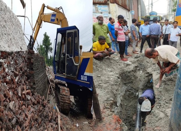 অবৈধ গ্যাস সংযোগ উচ্ছেদে তিনটি এলাকায় অভিযানে ২৩৭০ সংযোগ বিচ্ছিন্ন