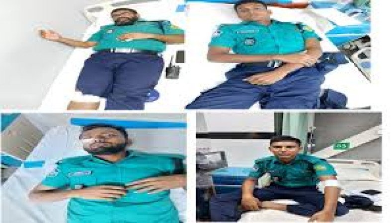 বুয়েট শিক্ষার্থীদের যমুনা অভিমুখে যেতে বাধা প্রদানের ঘটনায় আট পুলিশ সদস্য আহত
