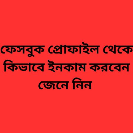 ফেসবুক প্রোফাইল থেকে কিভাবে ইনকাম করবেন জেনে নিন