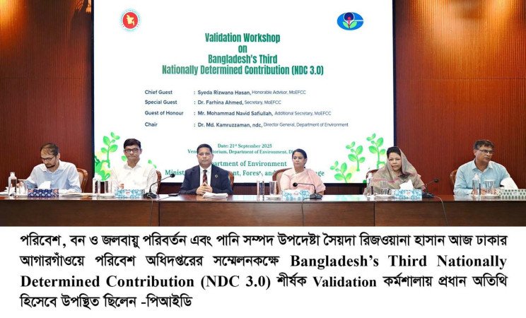 জলবায়ু ঝুঁকি কমাতে প্রণীত এনডিসি ৩.০ বাস্তবায়নে বাংলাদেশের প্রয়োজন ১১৬ দশমিক ৮ বিলিয়ন মার্কিন ডলার- সৈয়দা রিজওয়ানা হাসান