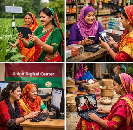 ডিজিটাল রূপান্তরে গ্রামীণ নারীদের ভূমিকা