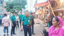 খুলনায় ফুটপাত দখলমুক্ত অভিযানে কেএমপি